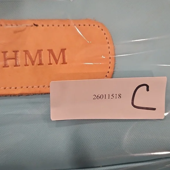 Jon Hart Design Light Blue Backpack w/ Leather Trim | Personalized HMM - Picture 7 of 7